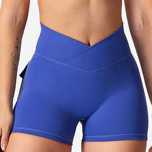 Shorts Deportivos de Yoga para Mujer, Cintura Alta, Color Gris Camuflaje, Estilo Cargo, Ajustados, Levanta Glúteos, Bolsillos con Botones, Secado Rápido - Product Image 6