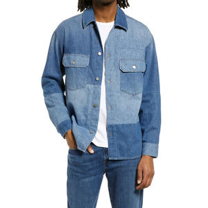 Camisa Casual de Mezclilla para Hombre, Manga Larga, Color Sólido, Diseño con Botones, Calidad Premium, Tela de Algodón Transpirable, Tallas Grandes - Product Image 3