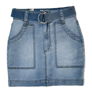Jupes pour femmes, jupe midi élégante en forme de A, tissu léger en mélange de coton, coupe confortable pour le printemps, l'été, l'automne, décontractée - Product Image 1