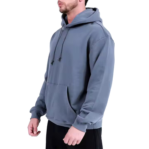 Sweat-shirts et hoodies surdimensionnés pour hommes, personnalisables avec logo OEM, nouvelle collection, poids lourd, style streetwear, brodés pour l'hiver - Product Image 2