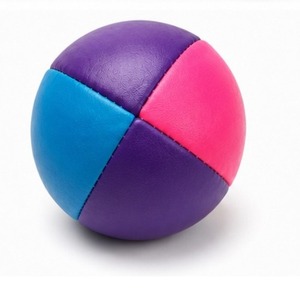 Premium 4-Panel Professional Juggling Beanbag Ball - Durable Soft Synthetic Leather No-Bounce Thud Ball for Kids and Adults - Product Image 1