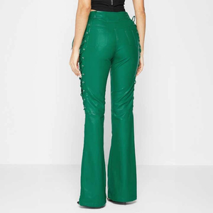 Pantalon en similicuir pour femme, modèle 2026, le plus vendu, design tendance, streetwear, hiver, imperméable, respirant, avec logo personnalisé - Product Image 4