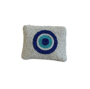 Monedero de Estilo Étnico con Cuentas Bordadas, Monedero de Lujo Hecho a Mano con Cuentas de Semillas y Cierre de Cremallera - Product Image 4