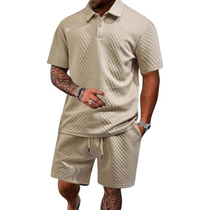 <b>Men</b>’s <b>2</b>-<b>Piece</b> Polo Shirt and Shorts <b>Set</b>, Casual Collared Athletic Tracksuit, Summer Jogging Outfit for Sports and Everyday Wear - Product Image 1