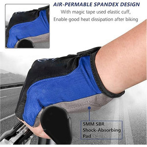 2025 Wholesale Prices Breathable Half Finger Cycling Gloves PU Material Palm Guard Unisex Universal Size Racing Gloves - Product Image 5
