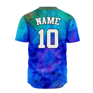 Camiseta de Béisbol Personalizada con Impresión Completa en Color Degradado, Unisex, Manga Corta, Absorbe la Humedad, Nombre del Equipo y Logotipo Frontal para Adultos - Product Image 2