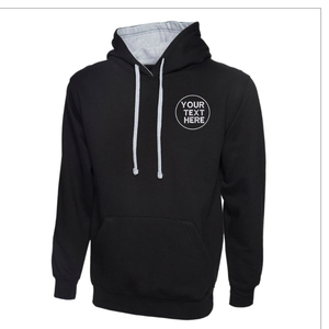 Sweat-shirt à capuche noir pour homme, coupe classique, en molleton de coton, décontracté, pour l'automne, avec poche et impression par transfert thermique - Product Image 6