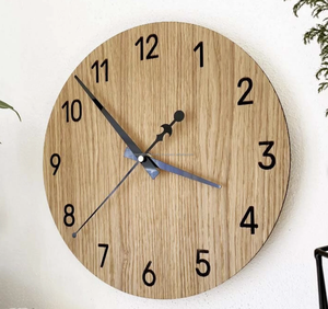 Customisable Industrial Design Single Face Quartz <b>Digital</b> <b>Wall</b> <b>Clock</b> Natural Wood Needle Display - Product Image 3