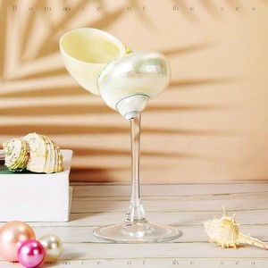 New arrival sea shell & metal wine glass ideal for serving red wine, white wine, cocktails, and other premium beverages in style - Product Image 6