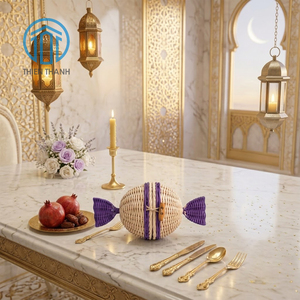 Nueva Cesta de Dulces de Ratán Gergean, la Más Vendida, para Regalos de Ramadán y Presentación de Dulces, Vela de Ratán - Product Image 2