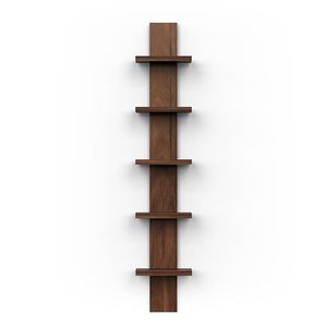 Wood <b>Wall</b> Mounted <b>Floating</b> <b>Shelf</b> 5 Tier Vertical Display Rack Modern Multifunction Decorative Storage Organizer Living Room - Product Image 2