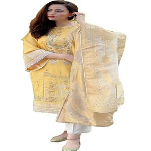 ชุดเสื้อผ้าผู้หญิงชุด Georgette Salwar Kameez,ชุดสูทปักลายและชุดแฟนซีชุดเสื้อผ้าสำหรับผู้หญิงชุดเสื้อผ้า - Product Image 1