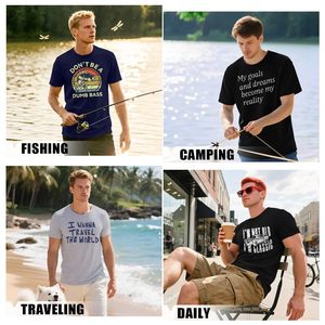 Camiseta Negra de Manga Corta para Hombre con Estampado de Letras Blancas, Cuello Redondo, Corte Regular, Estilo Casual de Verano, Tejido de Jersey de Algodón Estampado - Product Image 6