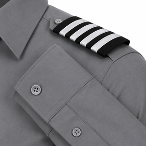 Camisa de Uniforme de Seguridad Gris para Hombre, Estilo Polo, Manga Larga, Cuello Camisero, Sólida, Transpirable, Poliéster/Algodón, Fusión sin Costuras - Product Image 6