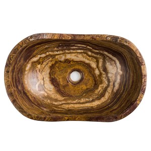 Fregadero de Ónix Marrón Multicolor en Forma de Barco, Acabado Cepillado, Resistente al Fuego, Más de 5 Años de Garantía, Revestimiento Moderno para Paredes de Cocina y Comedor - Product Image 3