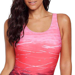 Customizable Women's High-Waisted One-Piece Swimwear Solid Bathing Swimming Suit Strapping Quick Dry Anti-Bacterial Eco-Friendly - Product Image 3