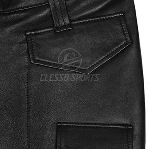 Pantalones de cuero para hombre fabricados en fábrica, en oferta, al por mayor, hechos con cuero de la mejor calidad. - Product Image 6
