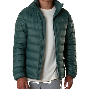 เสื้อแจ็คเก็ตพัฟเฟอร์แบบครอปคุณภาพสูงสำหรับผู้ชาย เสื้อกันลมสำหรับฤดูหนาวกลางแจ้ง เสื้อแจ็คเก็ตขนเป็ดแบบมีโลหะ - Product Image 1