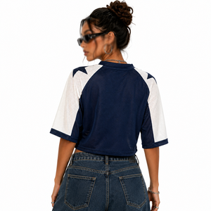 Camiseta de fútbol americano para mujer, top de entrenamiento de malla, ropa de equipo personalizada, proveedor de prendas deportivas de marca privada OEM - Product Image 2