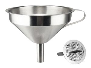 Entonnoir en acier inoxydable de qualité alimentaire avec passoire à mailles fines, compatible lave-vaisselle, durable, haute qualité, logo personnalisé, pour remplissage de bouteilles - Product Image 1