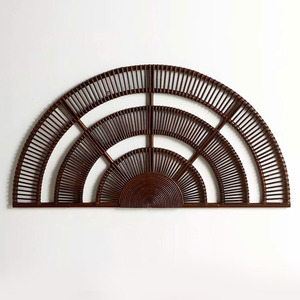 Meubles de chambre à coucher faits à la main, accessoires, tête de lit en rotin naturel, qualité supérieure, tête de lit Sun. - Product Image 5