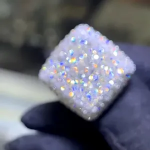 Luxury Moissanite Diamond <b>Ring</b> 925 Sterling Silver Hip Hop Iced Out <b>Statement</b> <b>Ring</b> For Men Women - Product Image 2