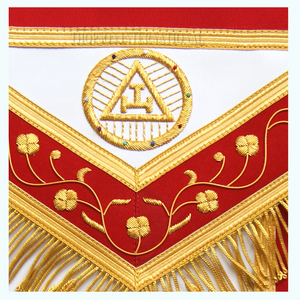 Tabliers maçonniques personnalisés brodés en 3D, de couleur personnalisée, robustes et de haute qualité, pour usage funéraire, MASONIC REGALIA PAST - Product Image 3