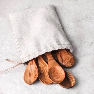 Cuillère à thé en bois écologique, durable et recyclable, fabriquée à la main, en bois naturel, agitateur à café, logo personnalisé pour la cuisine, le restaurant, en gros - Product Image 4