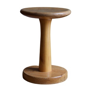 Modern Wooden <b>Coffee</b> <b>Table</b> Round Top Midcentury Design Handmade Solid <b>Wood</b> Living Room And Entryway or Hallway Accent Side <b>Table</b> - Product Image 5