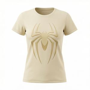 Camiseta de Verano para Mujer, de Algodón, Talla Grande, Lisa, Holgada, Personalizable, en Color Sólido - Product Image 1