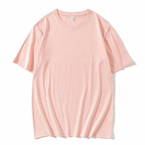 T-shirt noir à col rond pour femme, manches courtes, coupe classique, couleur unie, 100% coton molletonné, respirant, écologique, anti-UV - Product Image 1