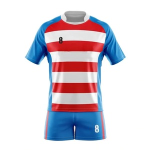 Uniforme de Entrenamiento de Rugby Personalizado, Jersey y Pantalones Cortos, Ropa Deportiva Profesional para Equipos, Transpirable, de Secado Rápido, Ropa Atlética de Alto Rendimiento - Product Image 1