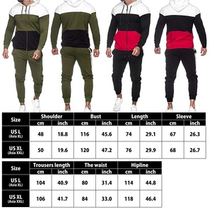 Chándales para correr con cremallera completa para hombre, conjunto de chándal informal para correr - Product Image 5