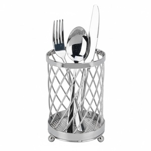 Support à Couverts de Luxe en Acier Inoxydable Doré Antirouille, Organisateur de Couverts en Fil Métallique pour Comptoir, Panier à Couteaux, Fourchettes et Cuillères - Product Image 6