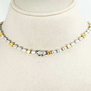 Collier pendentif en diamant jaune intense et blanc bicolore 14 carats IGI, idéal pour la mode et les cadeaux, vente en gros - Product Image 4
