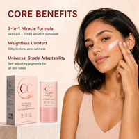 Crème Sérum Teintée CC Niacinamide 2% Ferment de Bifida Éclaircit la Peau Atténue le Teint Terne Hydratation Intense Formule 3-en-1