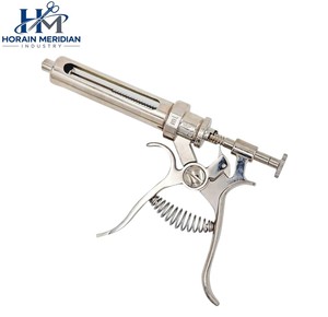 Jeringa Veterinaria Metálica de 50 ml, Tipo Revólver, Dosis Ajustable Automática, Acero Inoxidable, Herramienta de Inyección para Ganado Vacuno y Ovino - Product Image 6