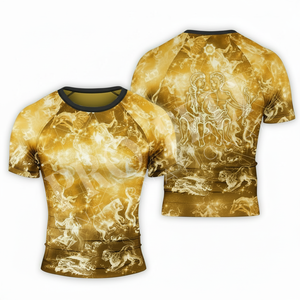 All Over Sublimation Printed Rash Guard <b>Shirt</b> <b>Men's</b> <b>Compression</b> Sports Long Sleeve UV Protection Gym Surf Wear BJJ Wear T <b>Shirt</b> - Product Image 5