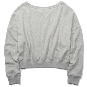 เสื้อสเวตเชิ้ตคอกลมสีเทาขนาดใหญ่ แขนยาว ทรงลำลอง ใส่ได้ทั้งชายและหญิง ผ้าฝ้ายผสมเฟรนช์เทอร์รี่ ระบายอากาศได้ดี เหมาะสำหรับใส่ในฤดูใบไม้ร่วง - Product Image 5
