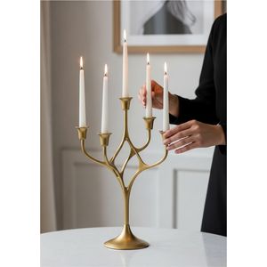 Luxury Matte <b>Black</b> Metal <b>Candelabra</b> Multi Arm Tall Candle Holder Decorative Tabletop Centerpiece Stand for Hotel Restaurant Home - Product Image 4