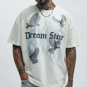 T-shirt pour homme de haute qualité, personnalisable avec logos par transfert thermique, décontracté, vierge, de marque, vintage - Product Image 1