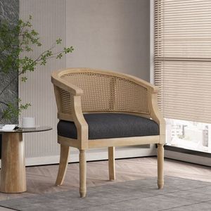 Poltrona Accent in Legno di Gomma Colore Antracite per Soggiorno - Product Image 1