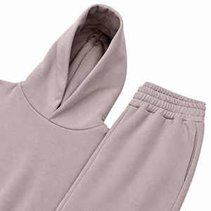 Oversized Tracksuit Set Pullover <b>Hoodie</b> and Elastic Cuff Jogger Pants 2 Piece Casual Loungewear Streetwear Wholesale - Product Image 2