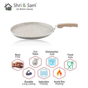 Rockline Aluminium Non-Stick <b>Dosa</b> <b>Tawa</b> Cookware Product - Product Image 3