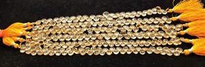 Perles de citrine naturelle facettées en forme de cœur, qualité AAA, 6-7 mm, véritable pierre précieuse, brin de 8,5 pouces, qualité supérieure - Product Image 4