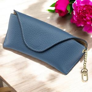 Genuine Leather <b>Glasses</b> Cover Slim Luxury Cowhide Pouch Handmade Vintage <b>Reading</b> Eyewear Protector Case Bag LGC-0174 - Product Image 2