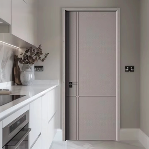 Puerta Interior de Madera Sólida CAESAR DOOR, Estilo Geométrico Residencial, Minimalista, Precolgada, para Uso en Hoteles, Prefabricada, para Dormitorio - Product Image 2