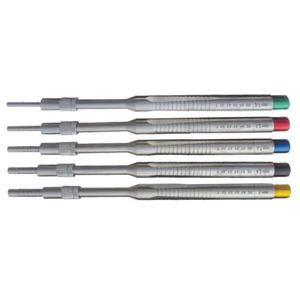 Juego de Osteótomos Dentales de 5 Piezas, Acero Inoxidable, Cóncavos, Instrumentos Quirúrgicos Manuales, Empuñadura Moleteada, Múltiples Colores, Clase I - Product Image 6