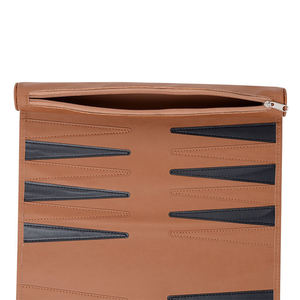 กระดานแบ็คแกมมอนหนัง PU ขนาด 21 นิ้ว แบบสี่เหลี่ยมจัตุรัส เป็นมิตรกับสิ่งแวดล้อม ระดับมืออาชีพ หรูหรา สำหรับการเดินทาง พร้อมชิ้นส่วน 10 ชิ้น ปรับแต่งได้ เป็นของขวัญ - Product Image 1