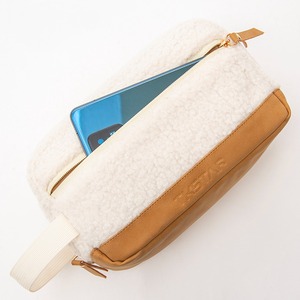 White Sherpa portable toiletry bag with <b>large</b> capacity and multifunctional storage bag suitable for business trips - Product Image 5
